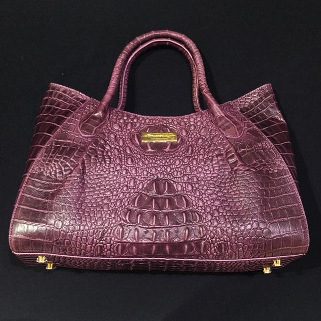 Purple Crocodile Bag